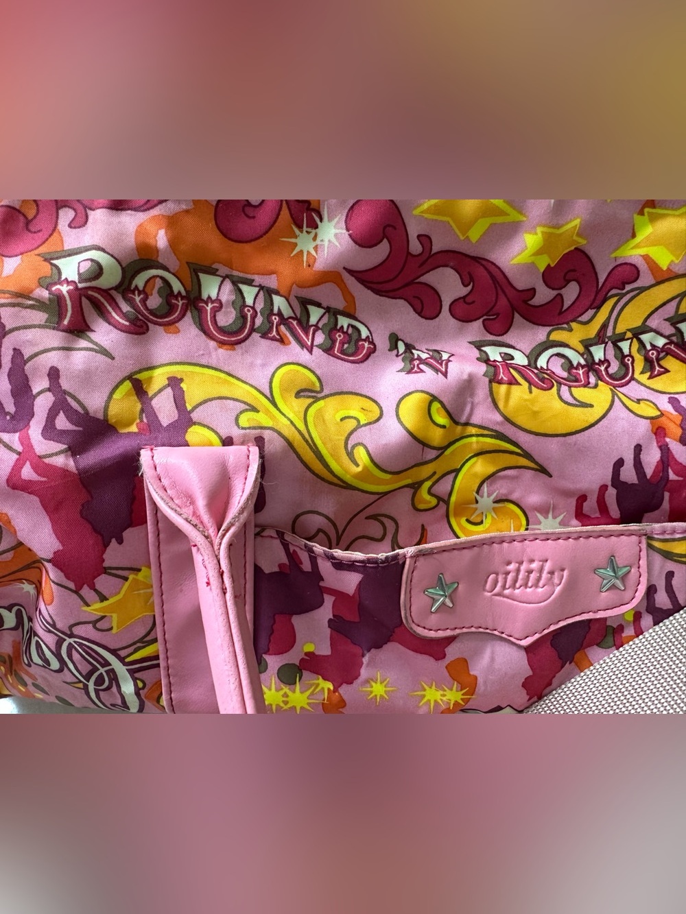 Oilily Pink Multicolor Patterned duffle bad - Picture 2 of 16